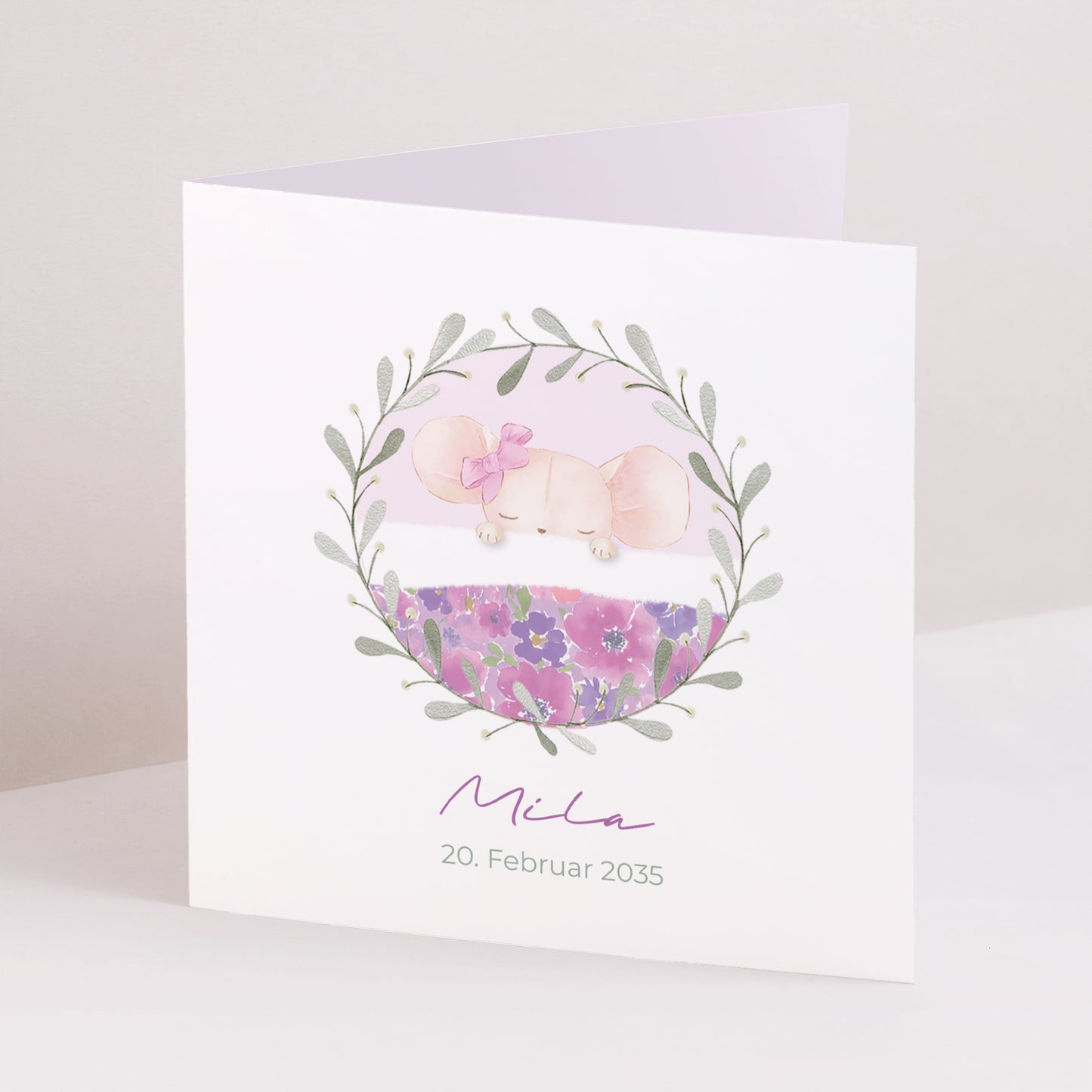 Geburtskarten Doppelflügelfenster Maikäfer foto N° 1