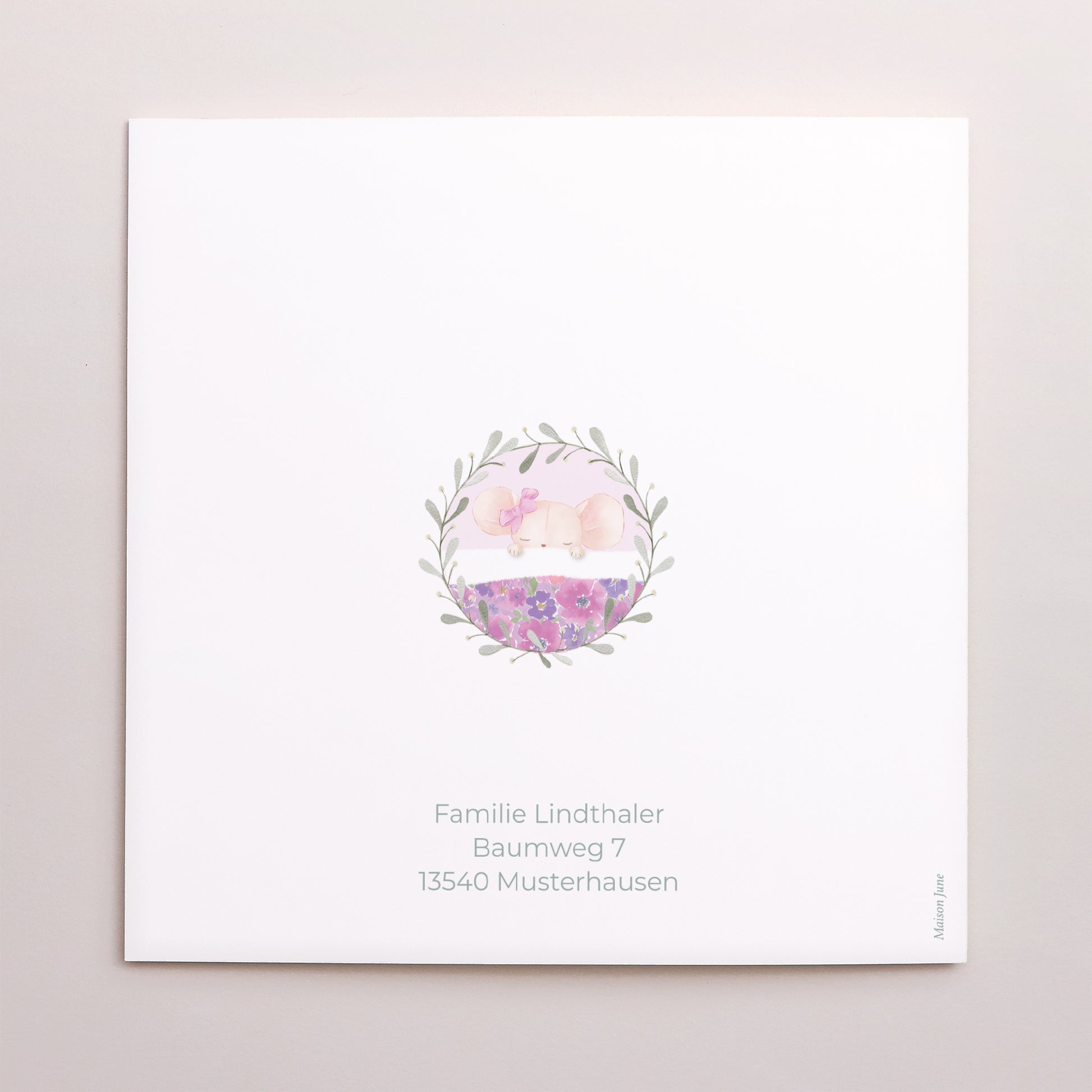 Geburtskarten Doppelflügelfenster Maikäfer foto N° 3