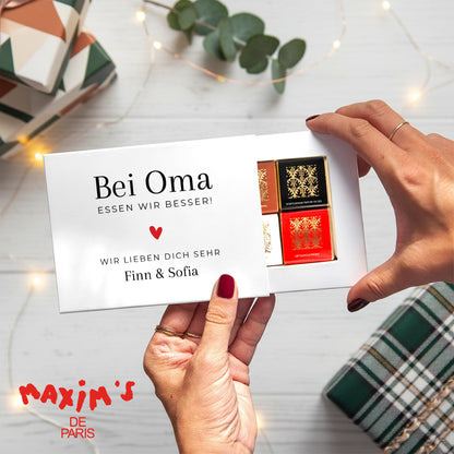 Personalisierte Schokoladenbox Objekte 6 Schokoladen Zärtlichkeit von Oma foto N° 1