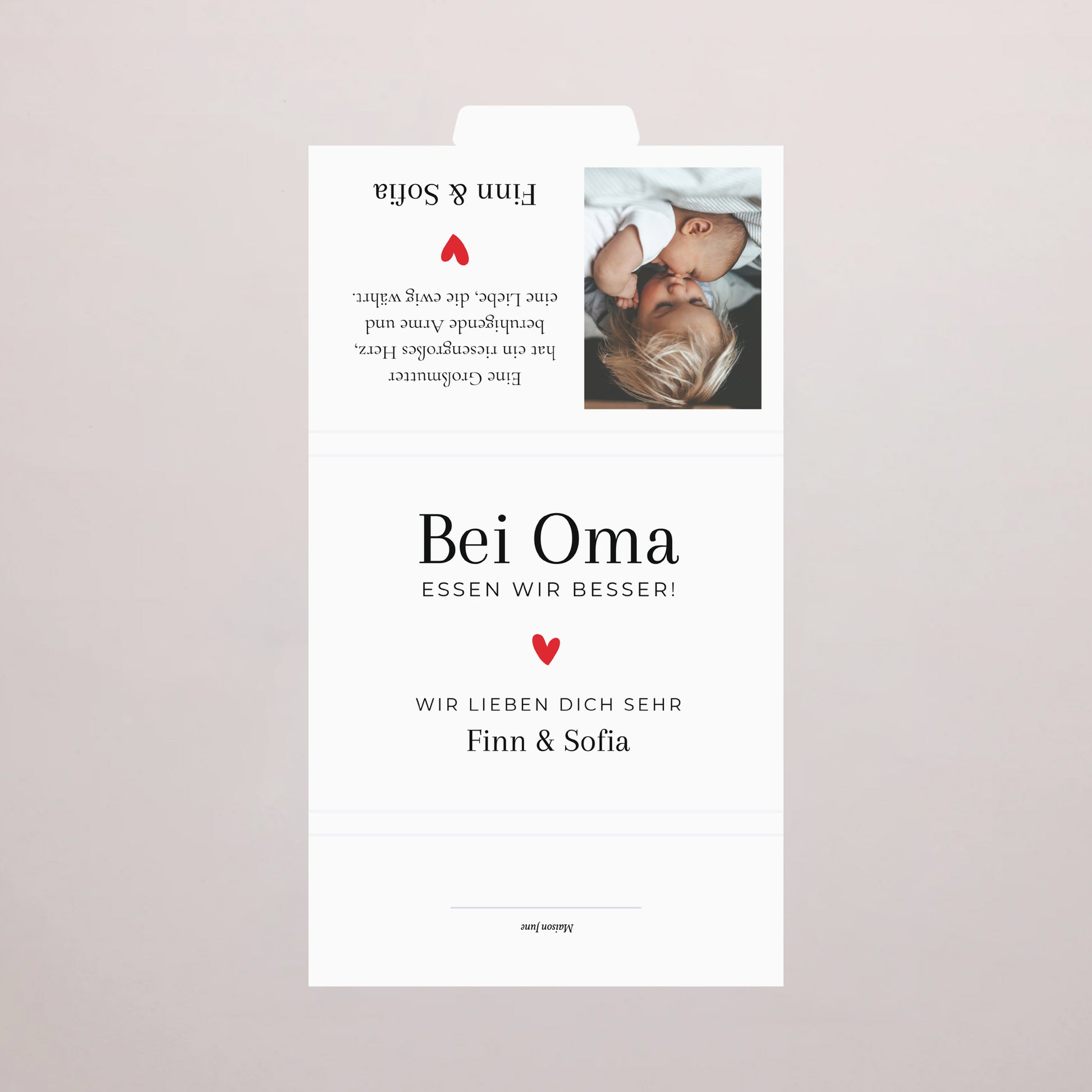 Personalisierte Schokoladenbox Objekte 6 Schokoladen Zärtlichkeit von Oma foto N° 3