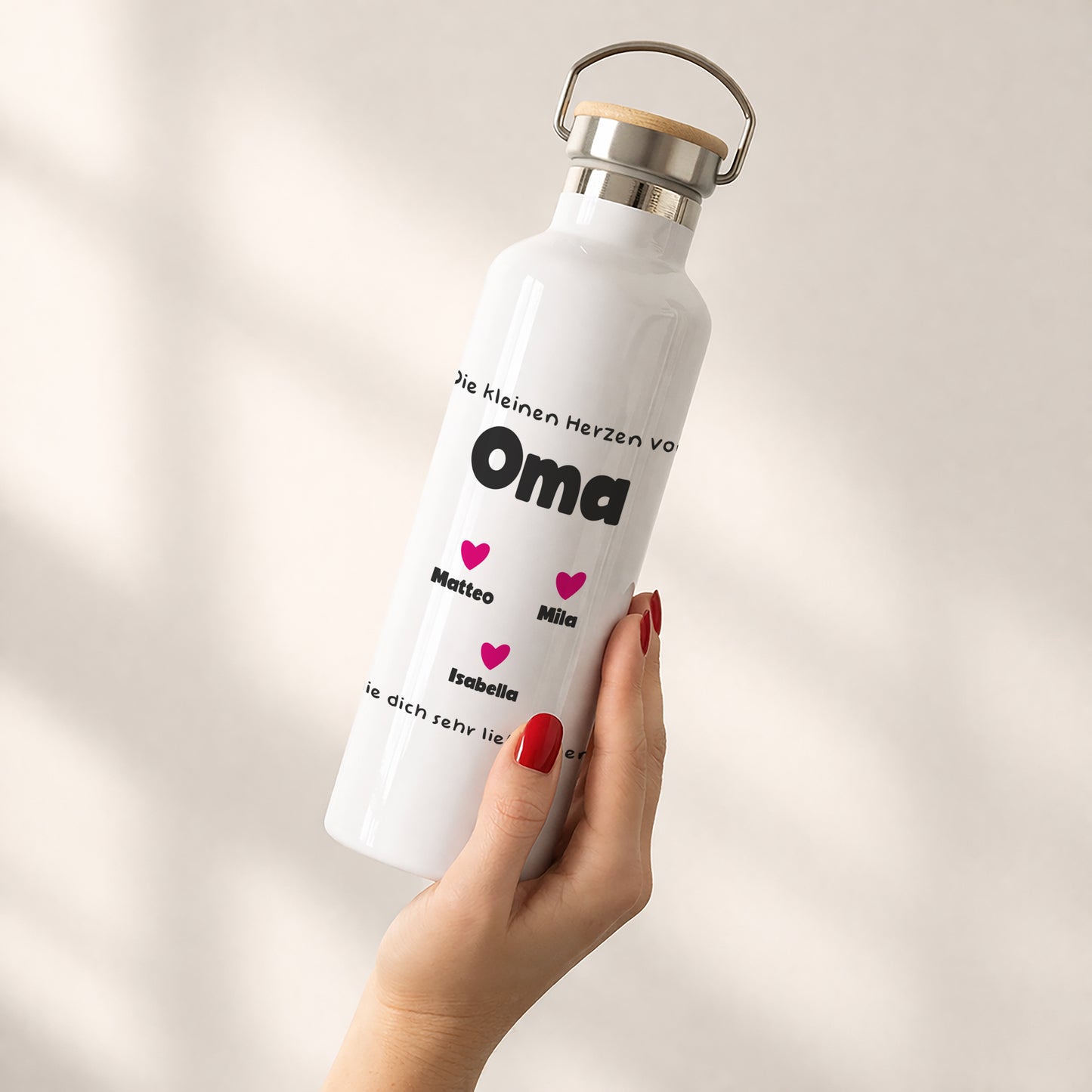 Trinkflasche Objekte 75 cl Die kleinen Herzen von Oma foto N° 2