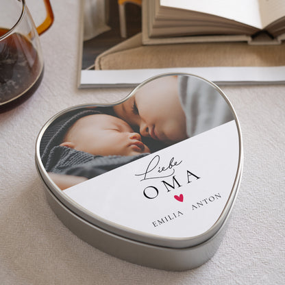 Metalldose Objekte Herz Love Oma foto N° 1