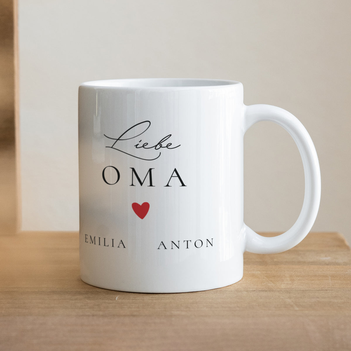 Tasse Objekte Weiß Love Oma foto