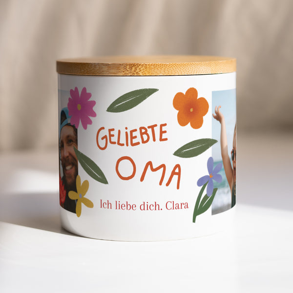 Keramiktopf Objekte 48 cl Oma in Gold foto