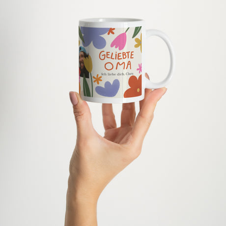 Tasse Objekte Weiß Oma in Gold