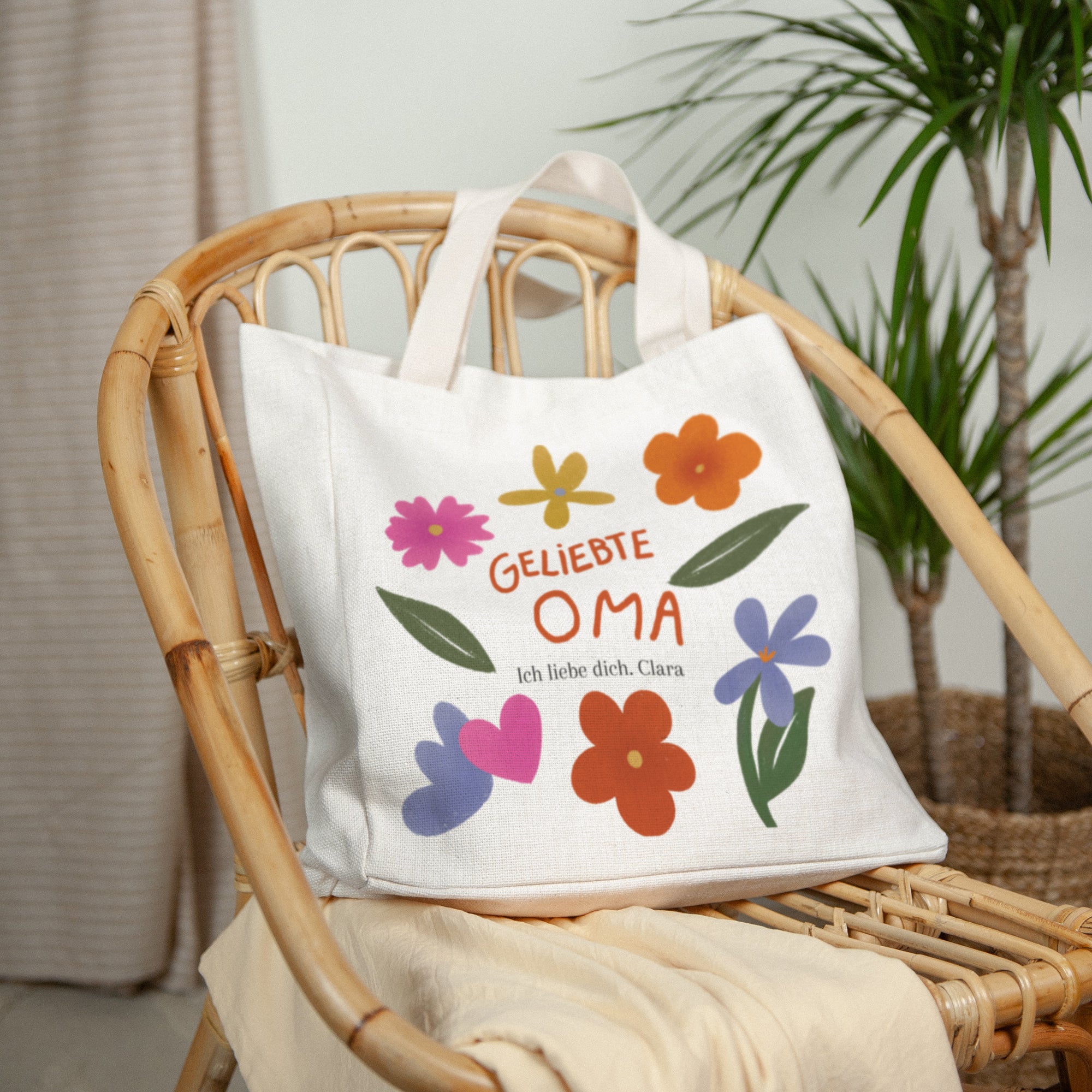 Tote bag Objekte Tragehenkel Oma in Gold foto N° 2