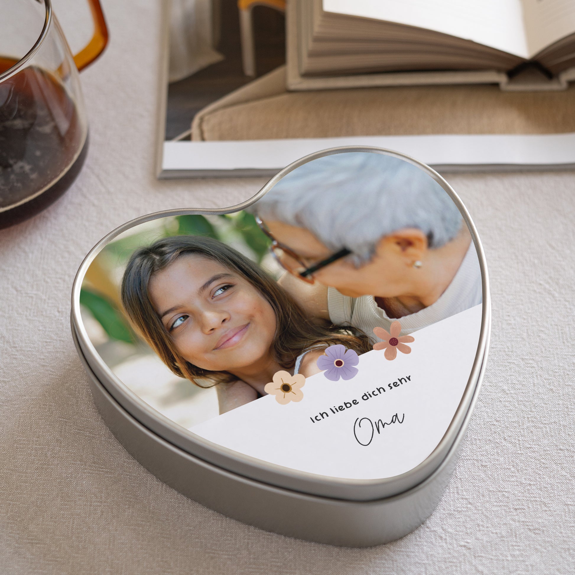 Metalldose Objekte Herz Großmutter fürs Leben foto N° 1