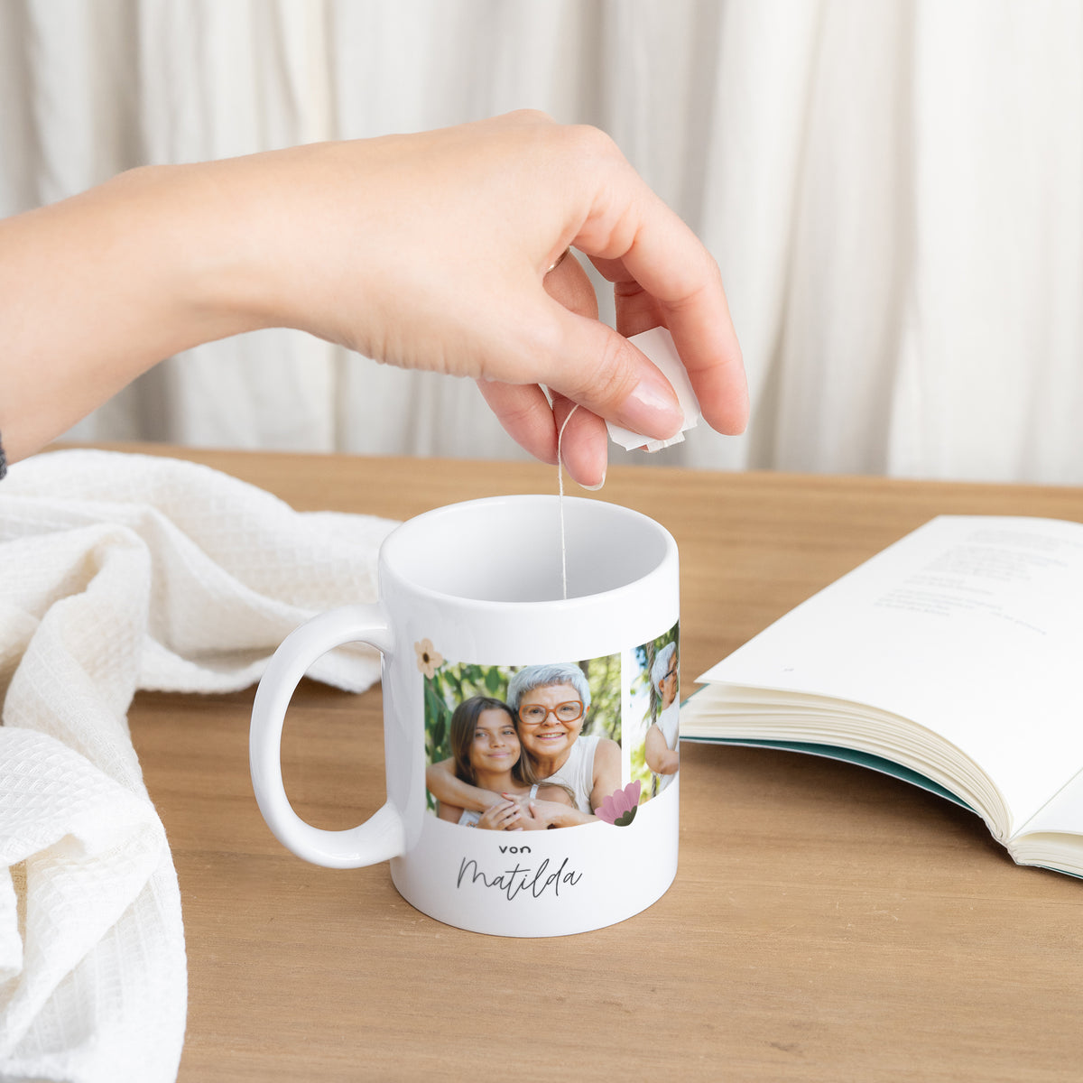 Tasse Objekte Weiß Großmutter fürs Leben foto N° 3