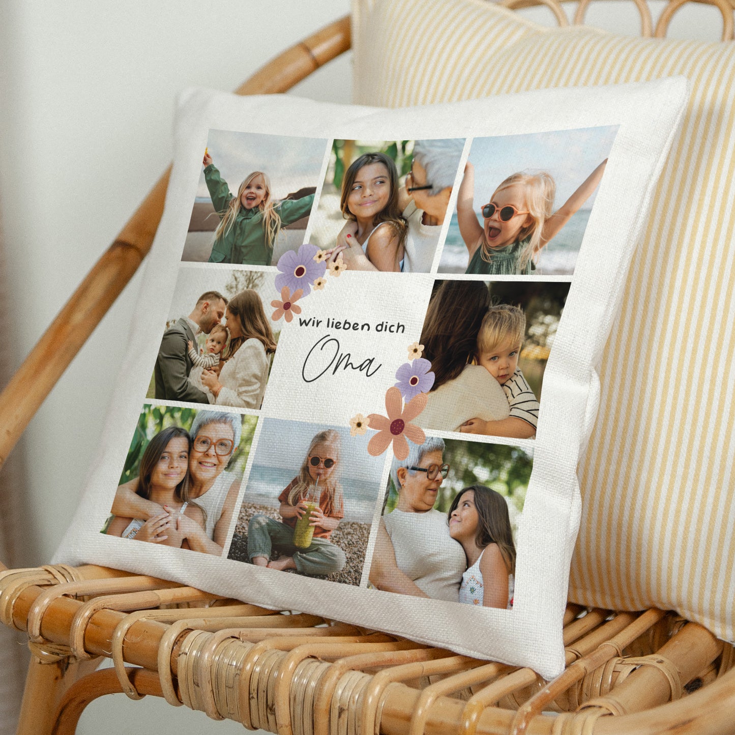 Kissen Objekte Natürliche Beige Großmutter fürs Leben foto N° 1