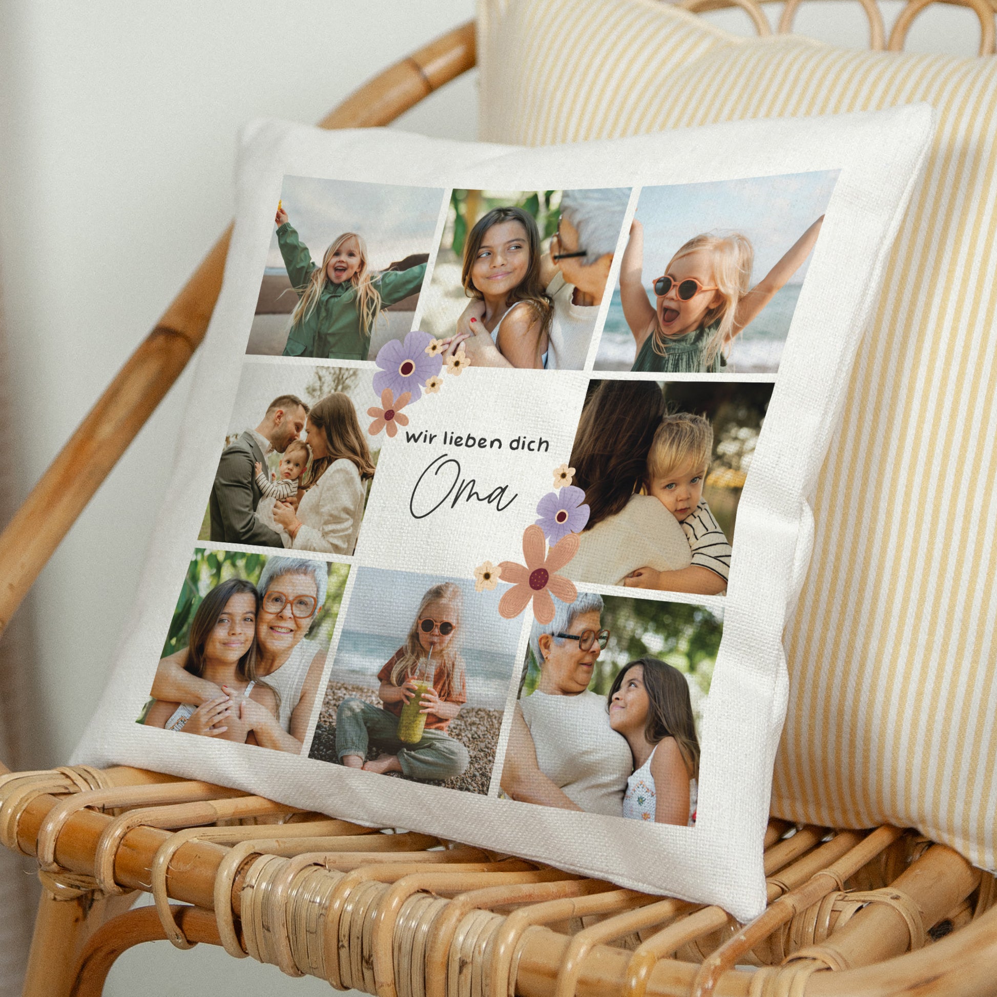 Kissen Objekte Natürliche Beige Großmutter fürs Leben foto N° 1