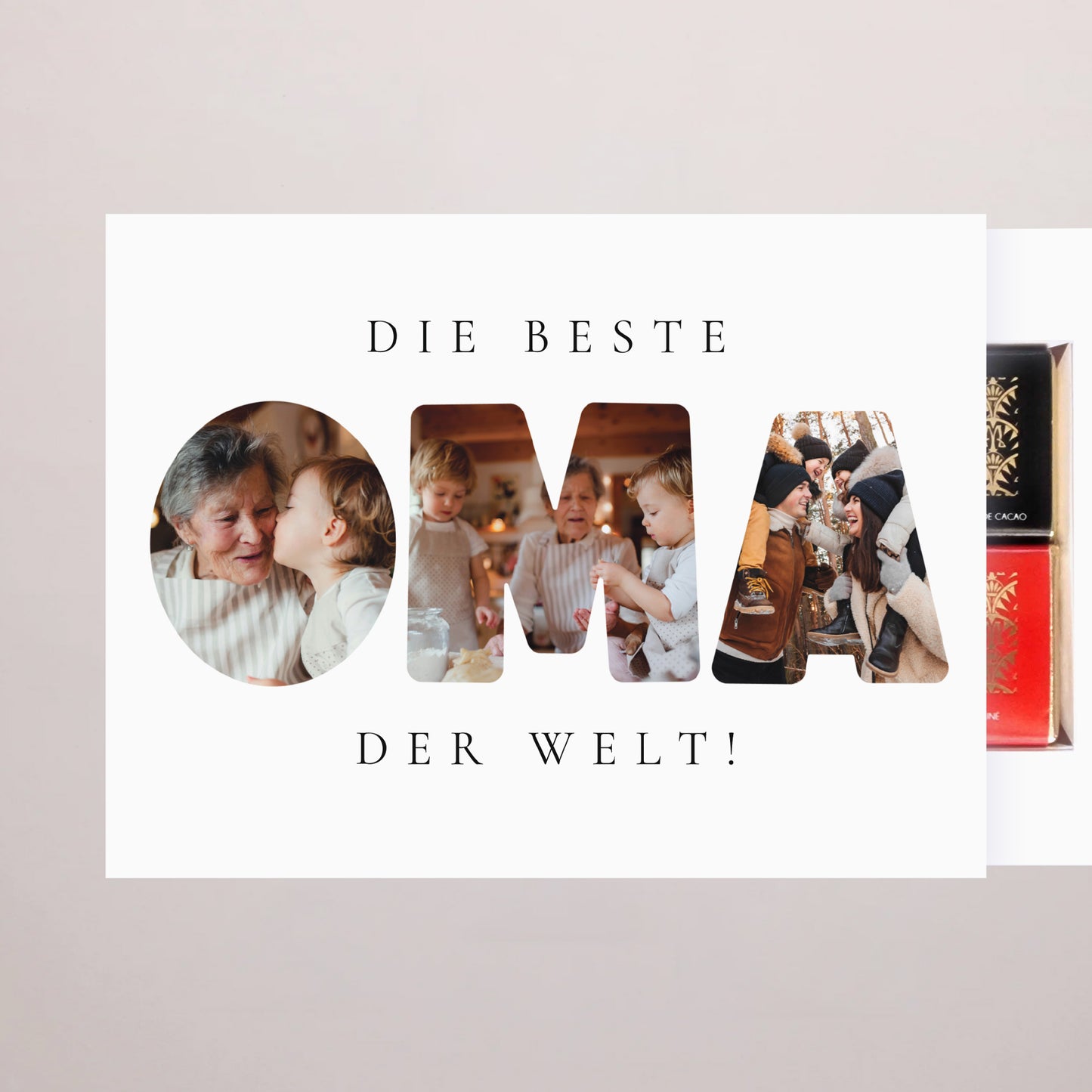 Personalisierte Schokoladenbox Objekte 6 Schokoladen Oma ist Spitze foto N° 2