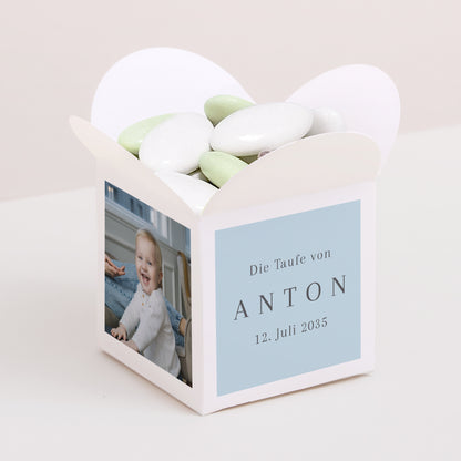 Geschenkbox Taufe Schmetterlingsöffnung In der Klarheit des Lichts foto N° 1