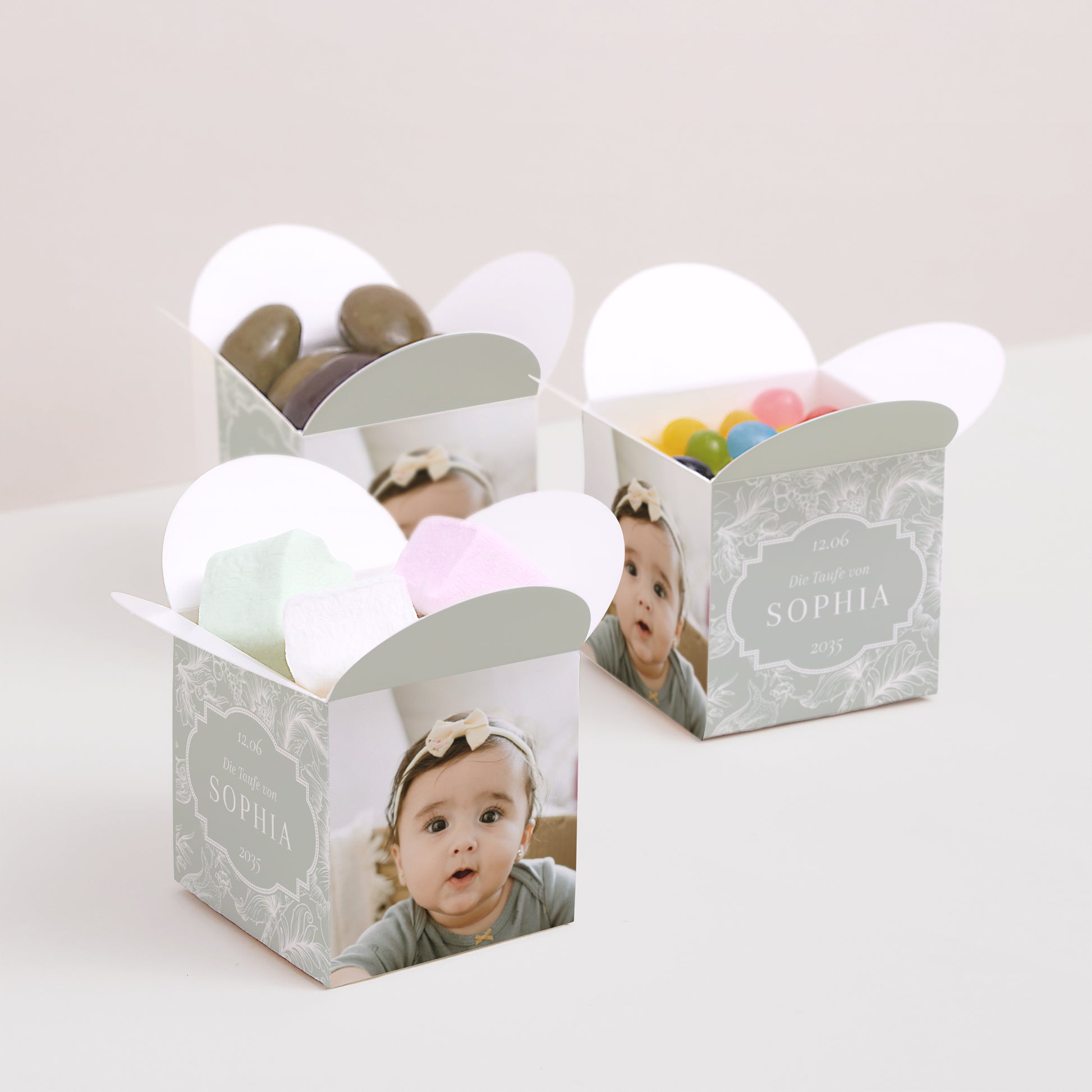 Geschenkbox Taufe Schmetterlingsöffnung Im Garten des Herrn foto N° 3