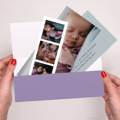 Geburtskarten Rechteckige Tasche, 2 Karten Blüte des Lebens foto N° 2