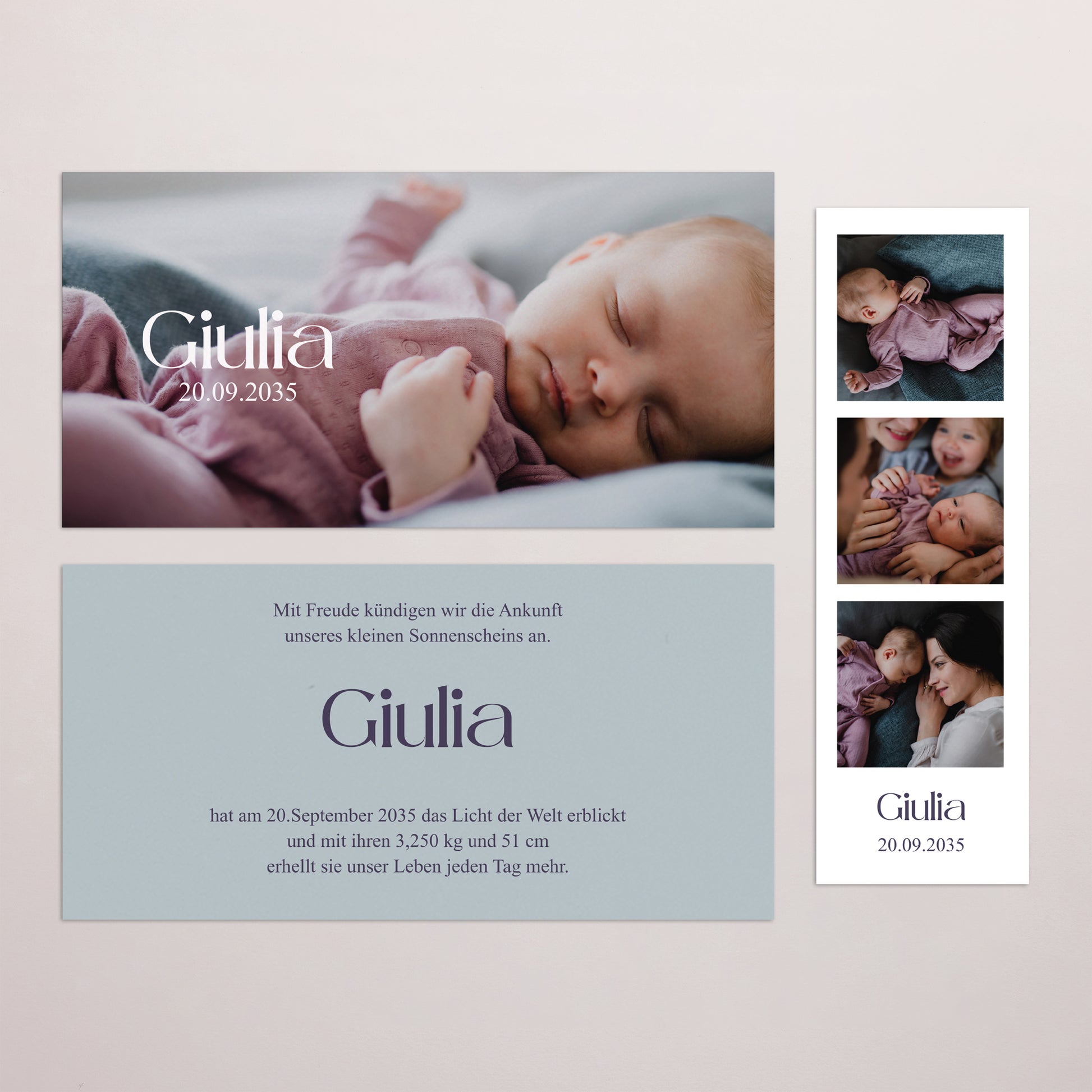 Geburtskarten Rechteckige Tasche, 2 Karten Blüte des Lebens foto N° 3