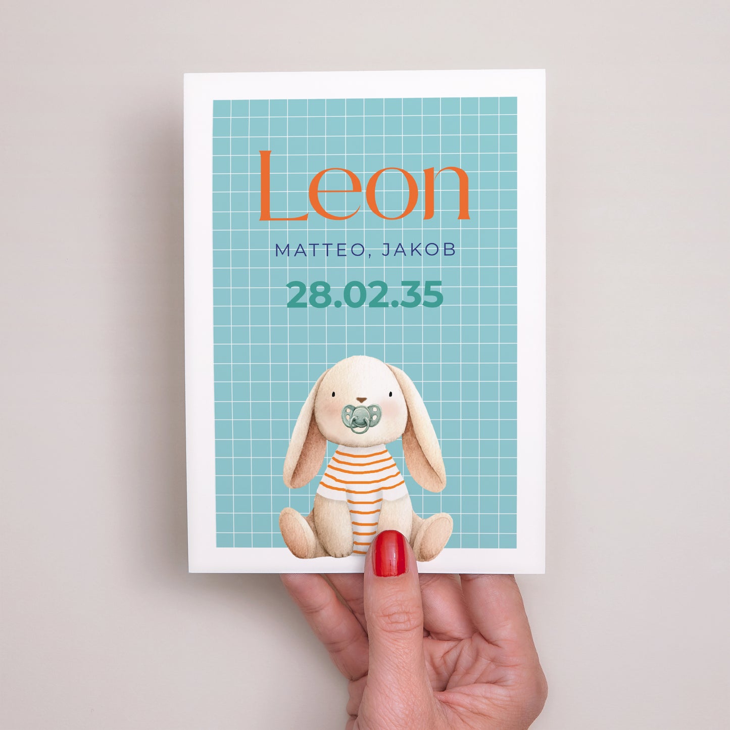 Geburtskarten Tendre Lapinou foto N° 2