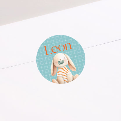Sticker Geburt Rund Tendre Lapinou foto N° 1