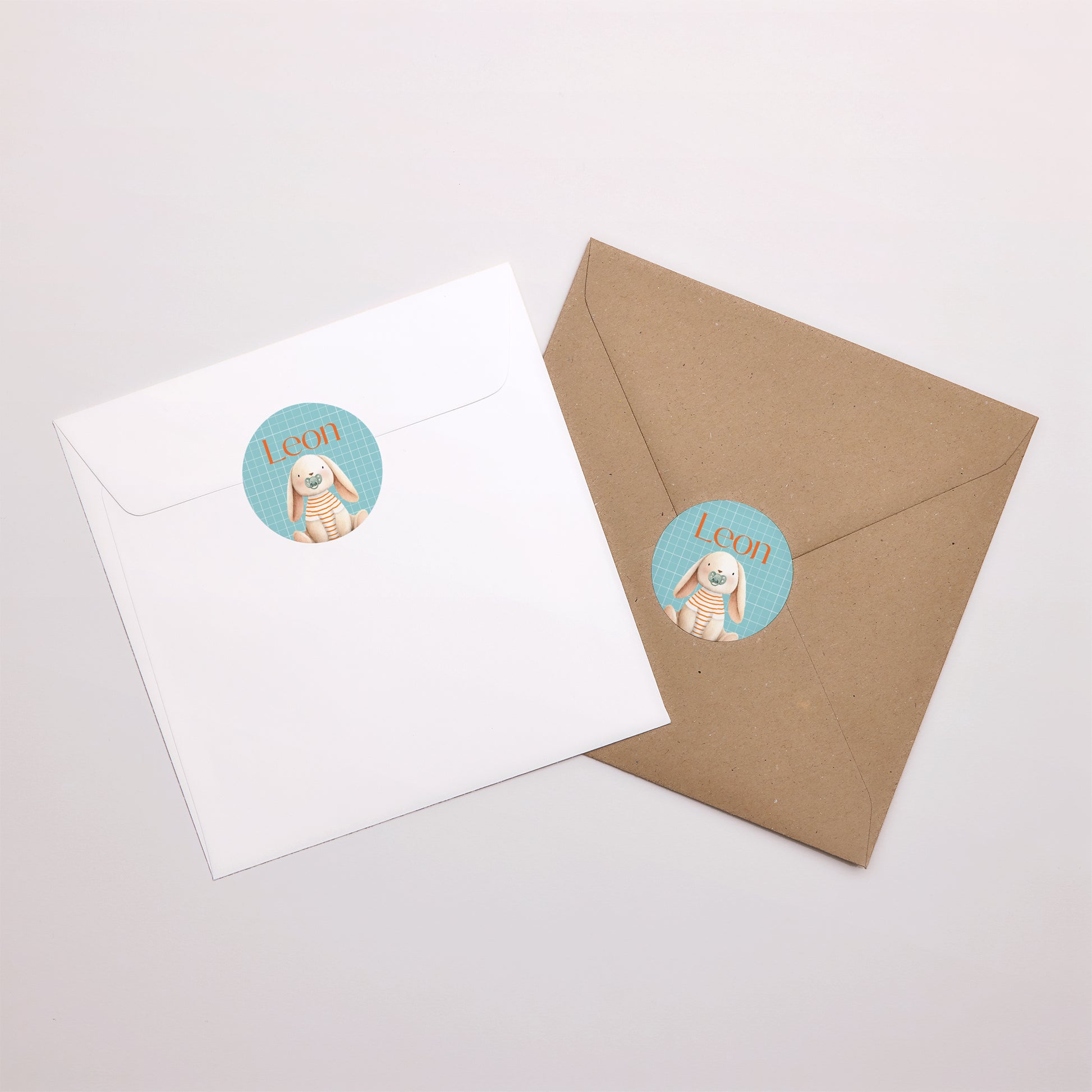 Sticker Geburt Rund Tendre Lapinou foto N° 3