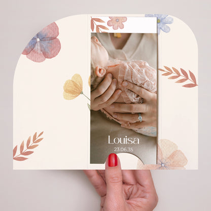 Geburtskarten Tasche, 2 Karten, runden Etikett Botanica foto N° 2