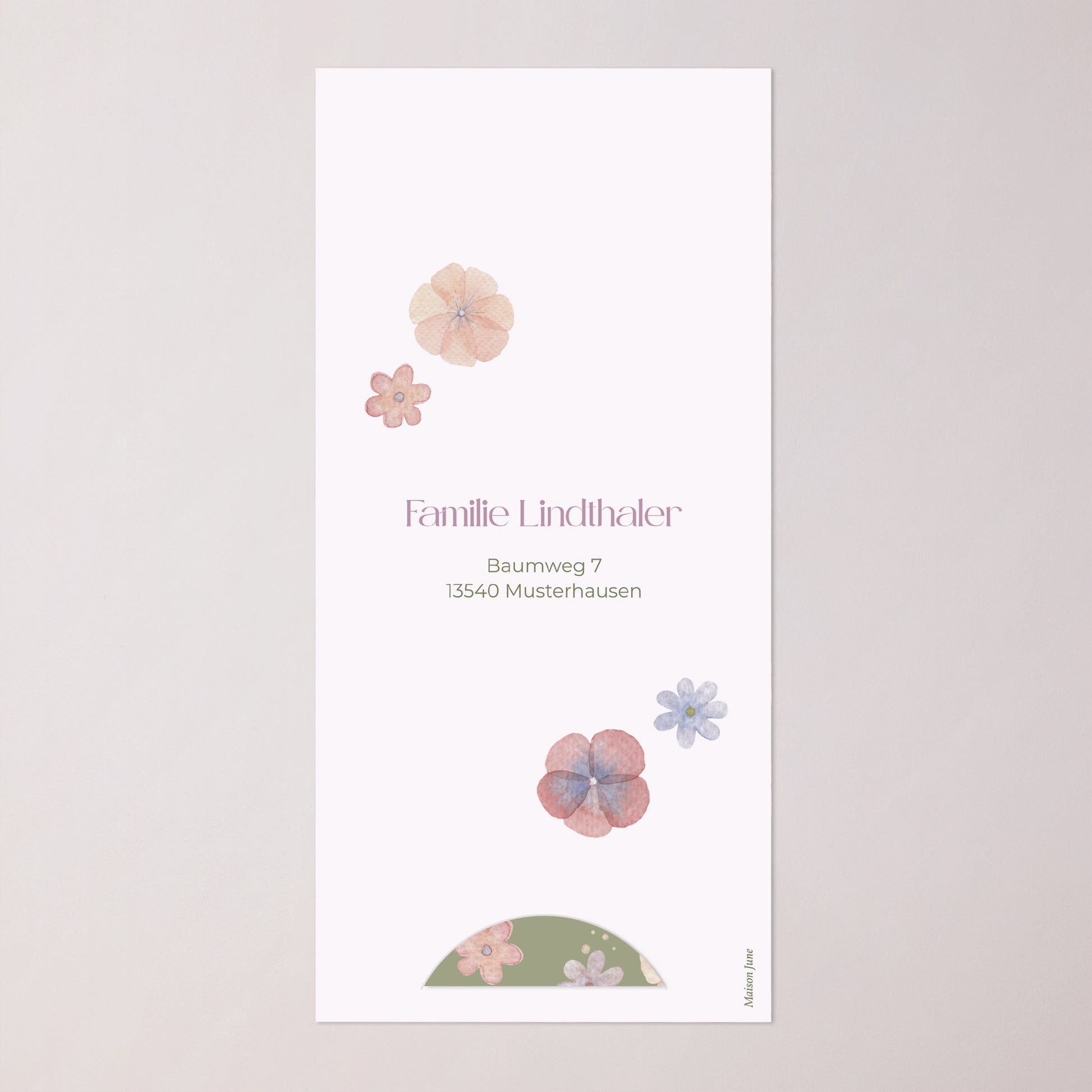 Geburtskarten Tasche, 2 Karten, runden Etikett Botanica foto N° 4