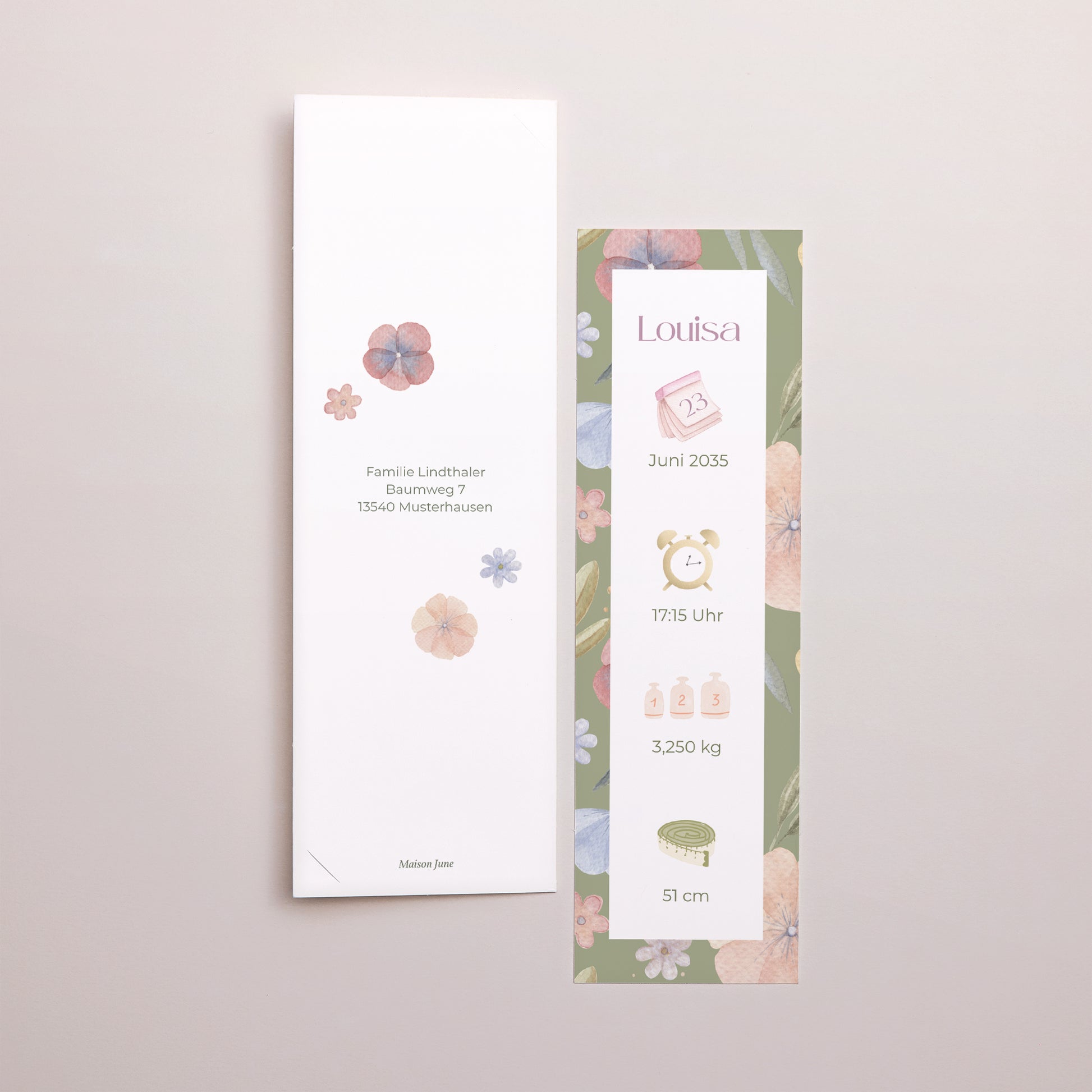 Geburtskarten Fotoautomaten Lesezeichen Botanica foto N° 3