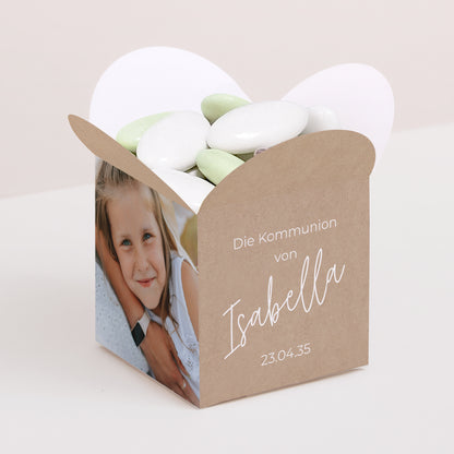 Geschenkbox Kommunion Schmetterlingsöffnung Die Melodie des Herzens foto N° 1