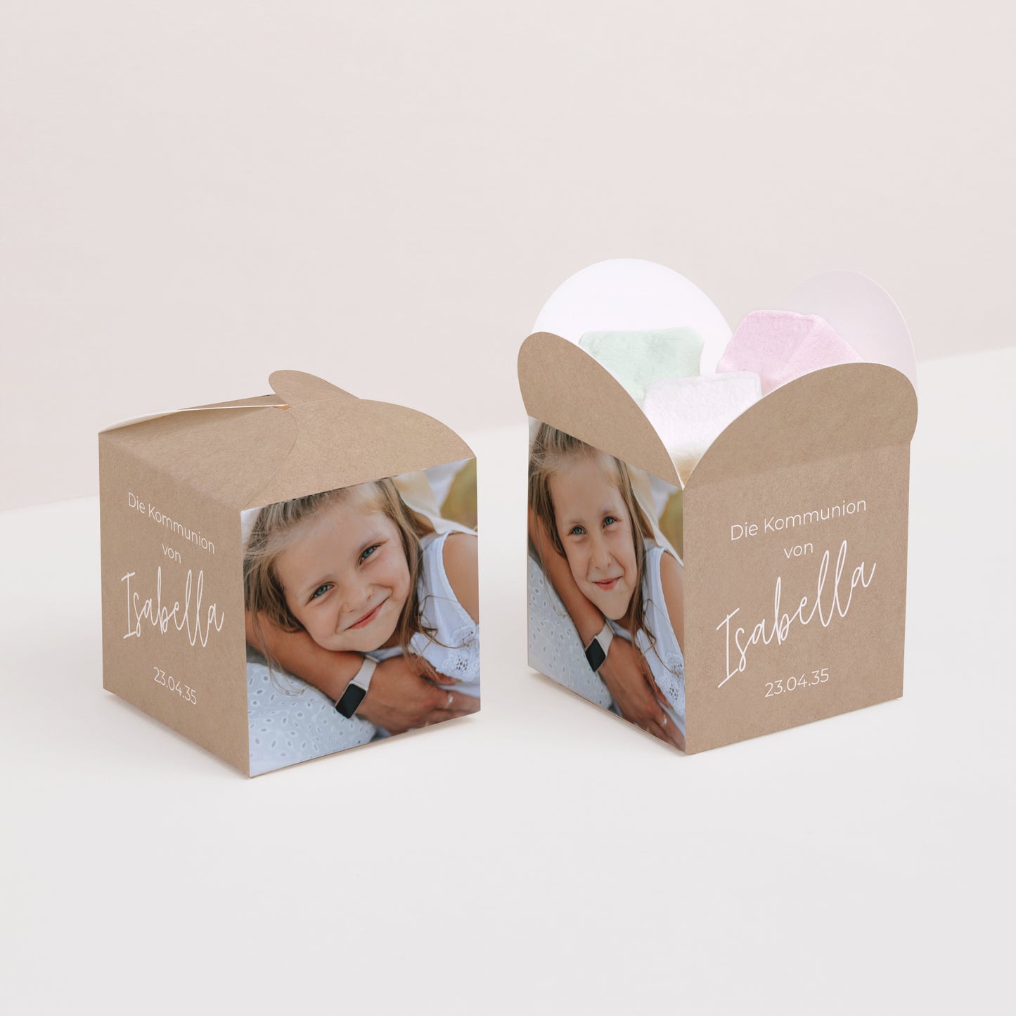 Geschenkbox Kommunion Schmetterlingsöffnung Die Melodie des Herzens foto N° 2