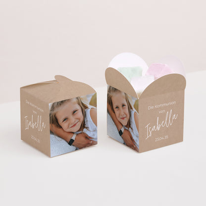 Geschenkbox Kommunion Schmetterlingsöffnung Die Melodie des Herzens foto N° 2