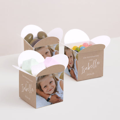Geschenkbox Kommunion Schmetterlingsöffnung Die Melodie des Herzens foto N° 3