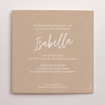 Einladungskarte Kommunion Schallplattenhülle Die Melodie des Herzens foto N° 3