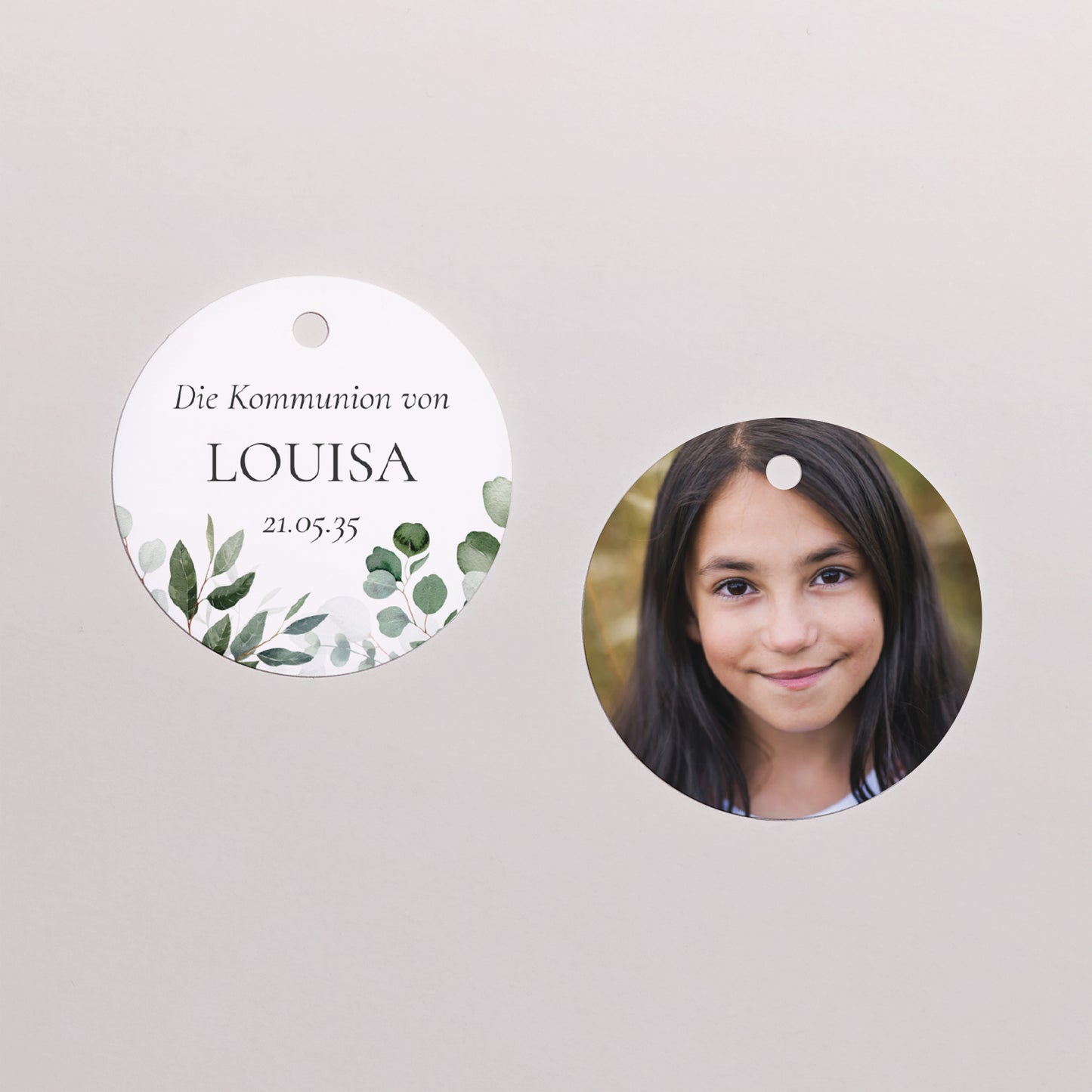 Geschenkbox Kommunion Kugel mit runder Etikette Lichtweg foto N° 3