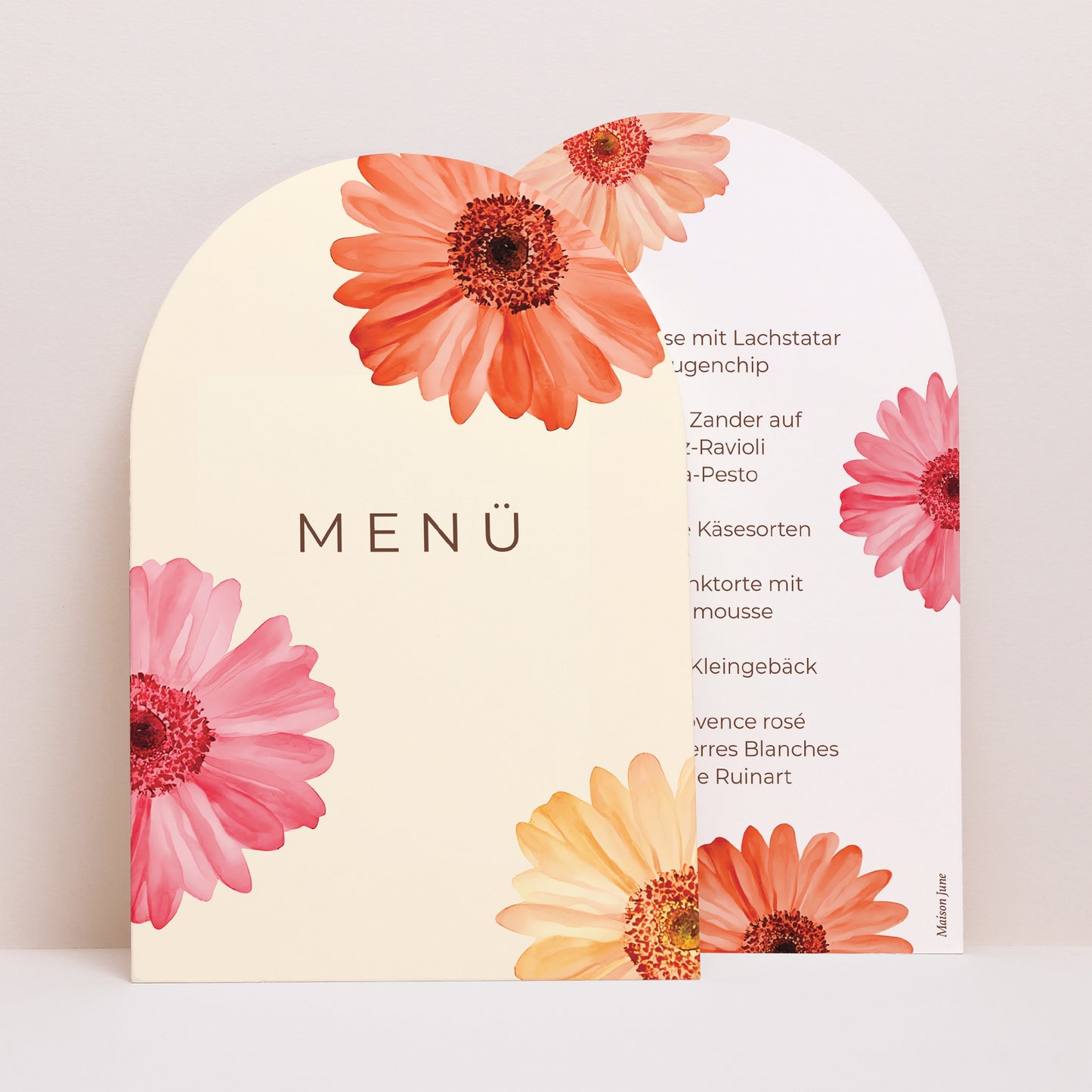 Menükarte Kommunion Arche Lichtblüten foto N° 1