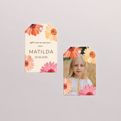 Geschenkbox Kommunion Ball mit Wimpel-Etikett Lichtblüten foto N° 4