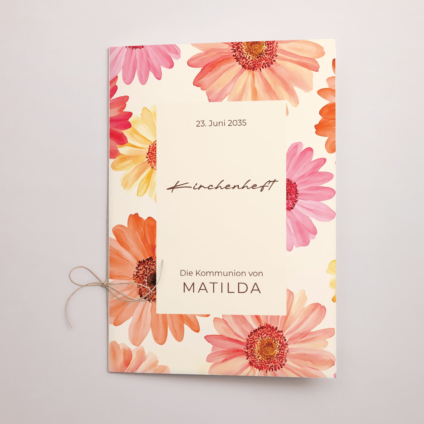 Kirchenheft Kommunion Doppelflügel Lichtblüten foto N° 1