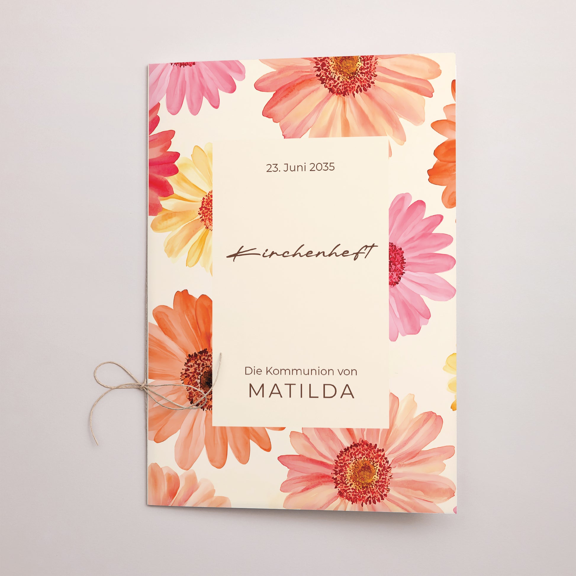 Kirchenheft Kommunion Doppelflügel Lichtblüten foto N° 1