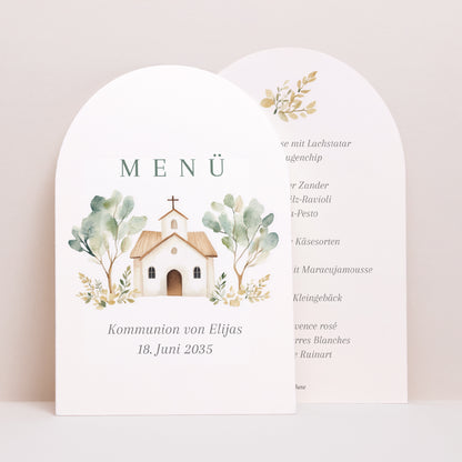Menükarte Kommunion Arche Das Haus des Lichts foto N° 1