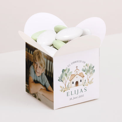 Geschenkbox Kommunion Schmetterlingsöffnung Das Haus des Lichts foto N° 1