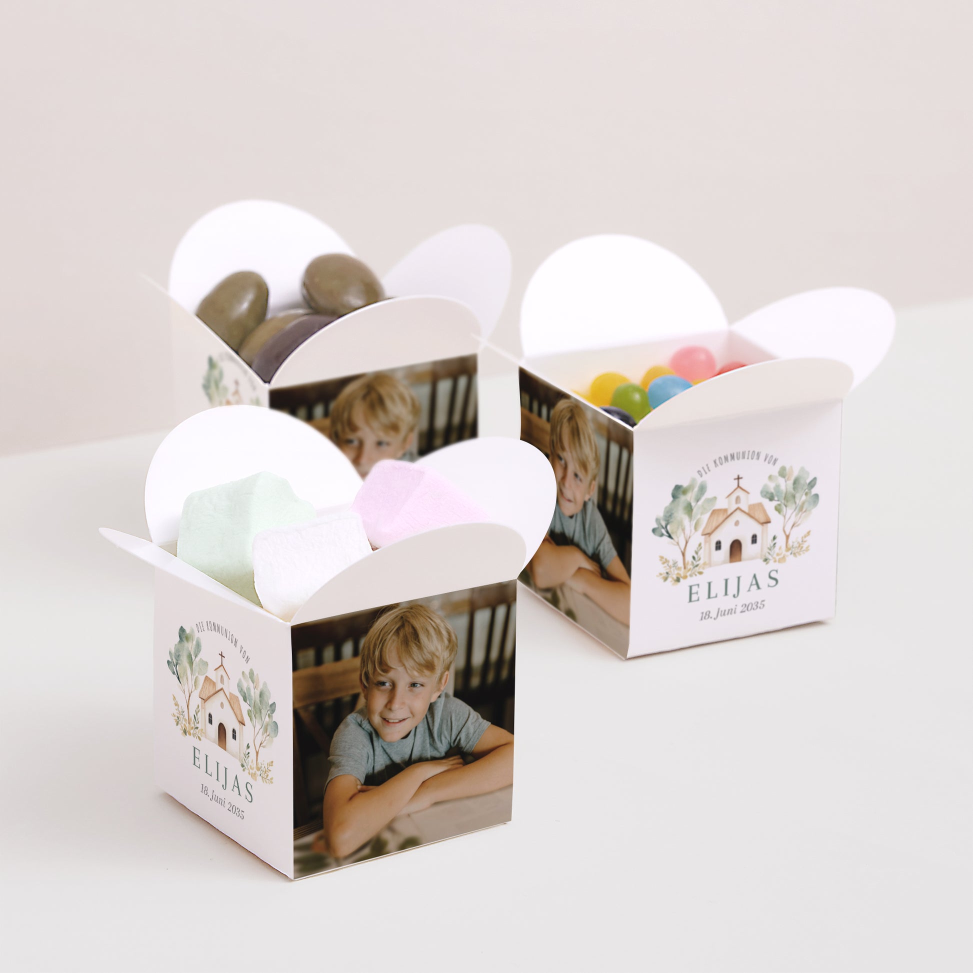 Geschenkbox Kommunion Schmetterlingsöffnung Das Haus des Lichts foto N° 3