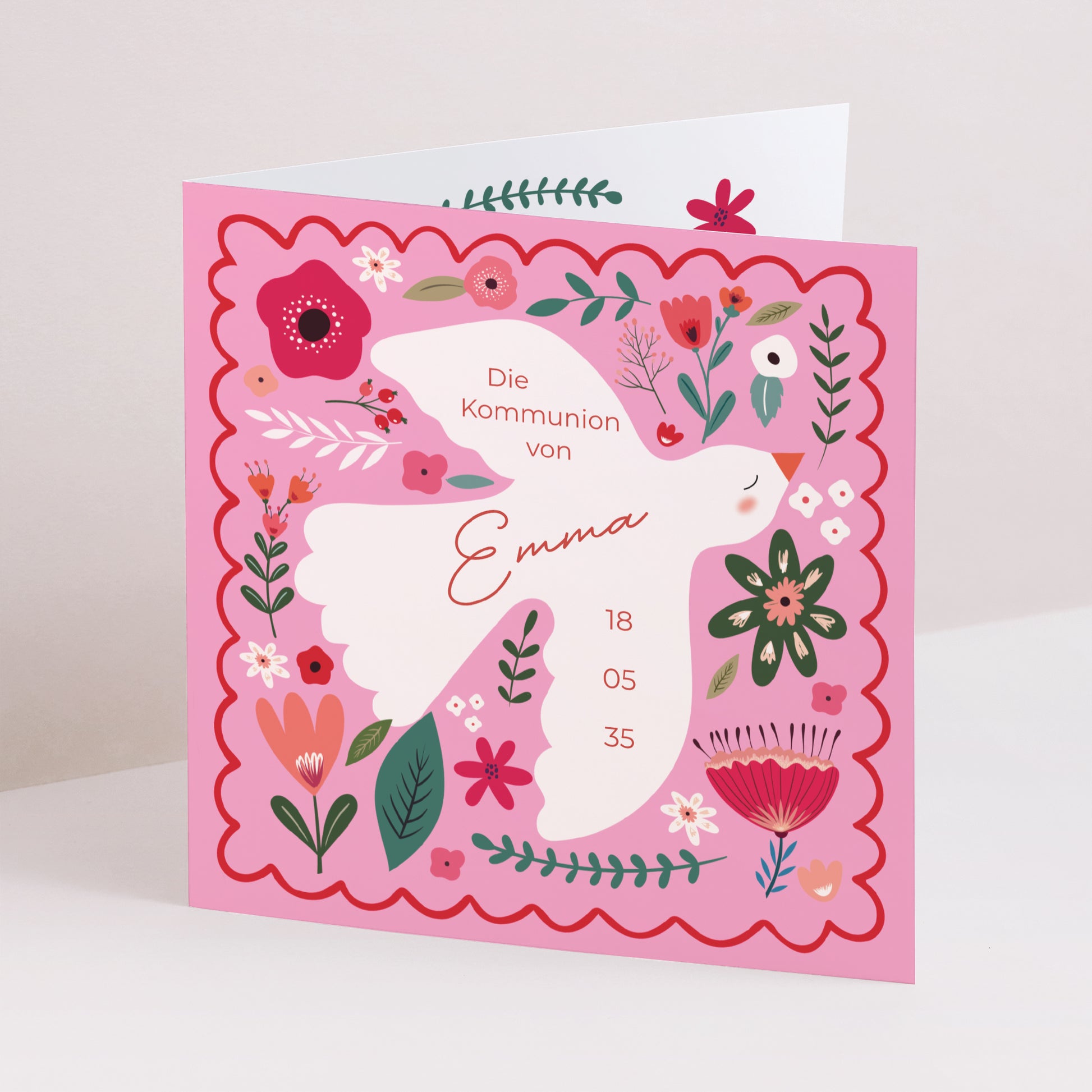 Einladungskarte Kommunion Doppelflügelfenster Sublimes Instant foto N° 1