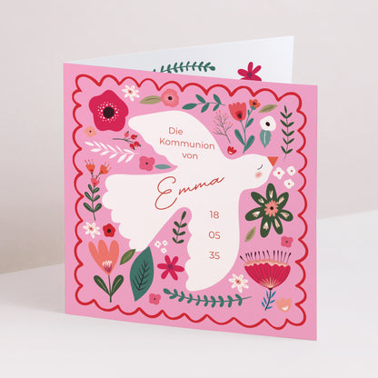 Einladungskarte Kommunion Doppelflügelfenster Sublimes Instant foto N° 1