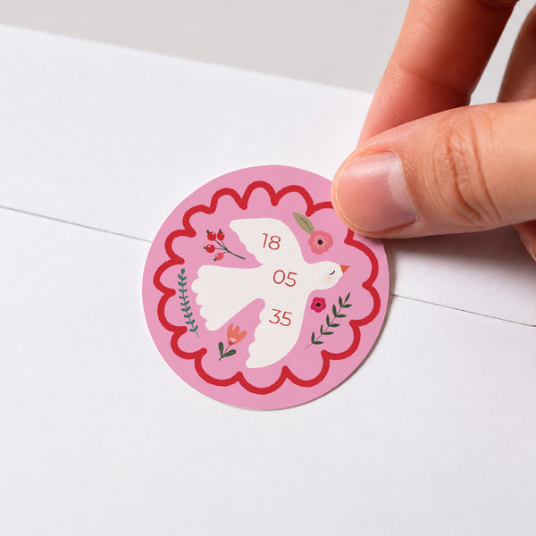 Sticker Kommunion Rund Sublimes Instant foto