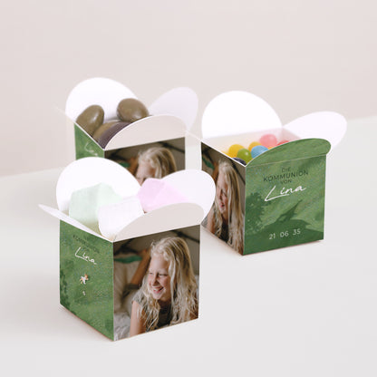 Geschenkbox Kommunion Schmetterlingsöffnung Eine Kommunion im Gras foto N° 3