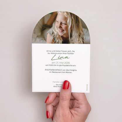 Einladungskarte Kommunion Kleine Arche Eine Kommunion im Gras foto N° 3