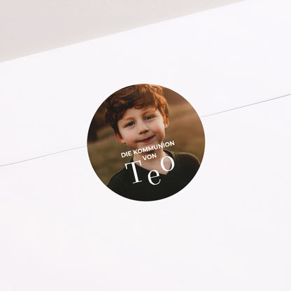 Sticker Kommunion Rund Der heilige Moment foto N° 1
