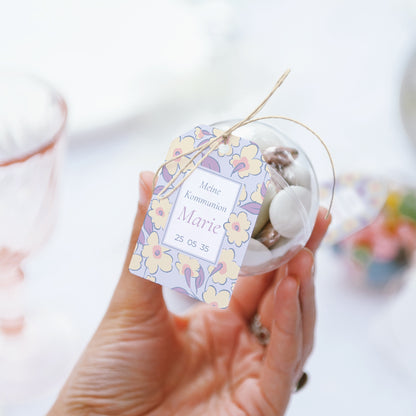Geschenkbox Kommunion Ball mit Wimpel-Etikett Licht & Zärtlichkeit foto N° 3