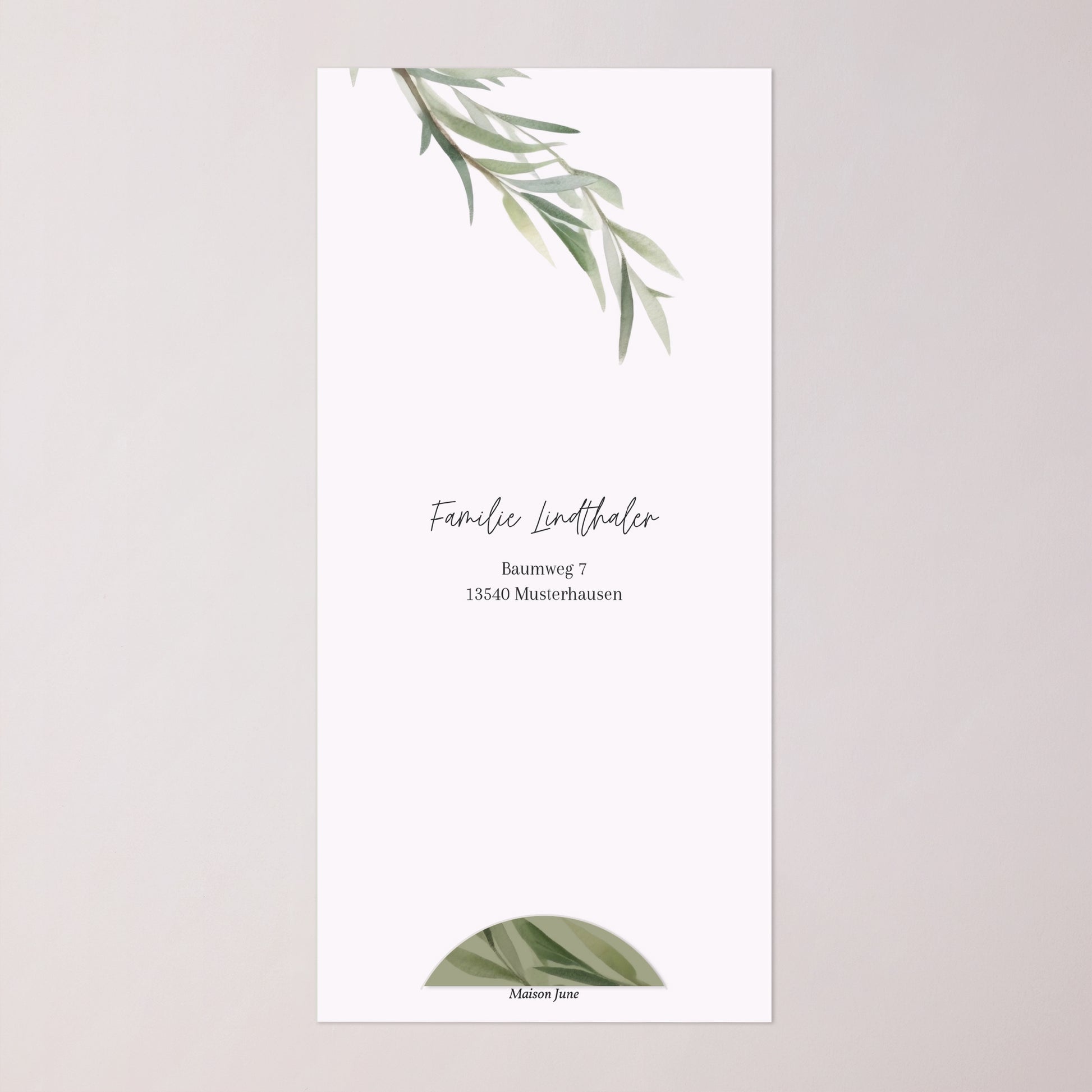 Einladungskarte Kommunion Tasche, 2 Karten, runden Etikett Ölbaum foto N° 4