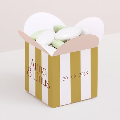 Geschenkbox Hochzeit Schmetterlingsöffnung Vereinte Linien foto N° 1