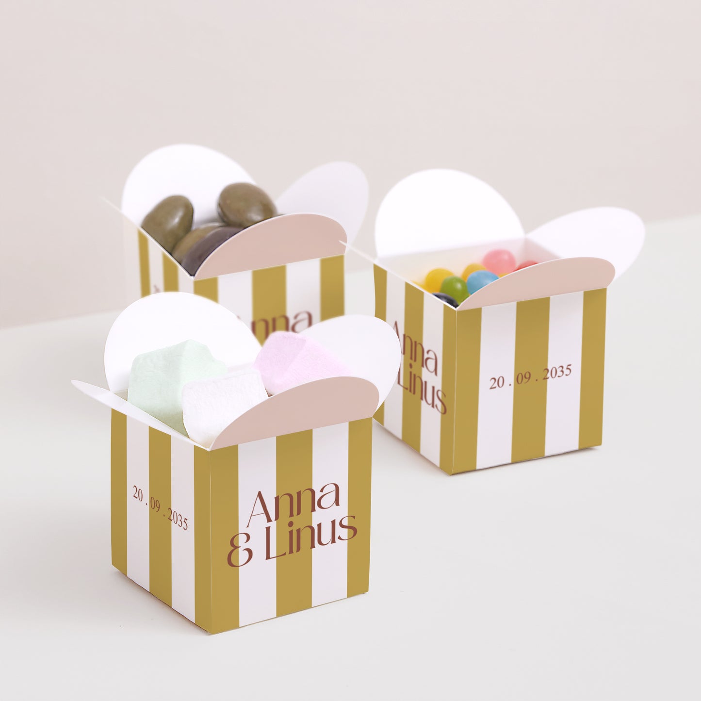 Geschenkbox Hochzeit Schmetterlingsöffnung Vereinte Linien foto N° 3