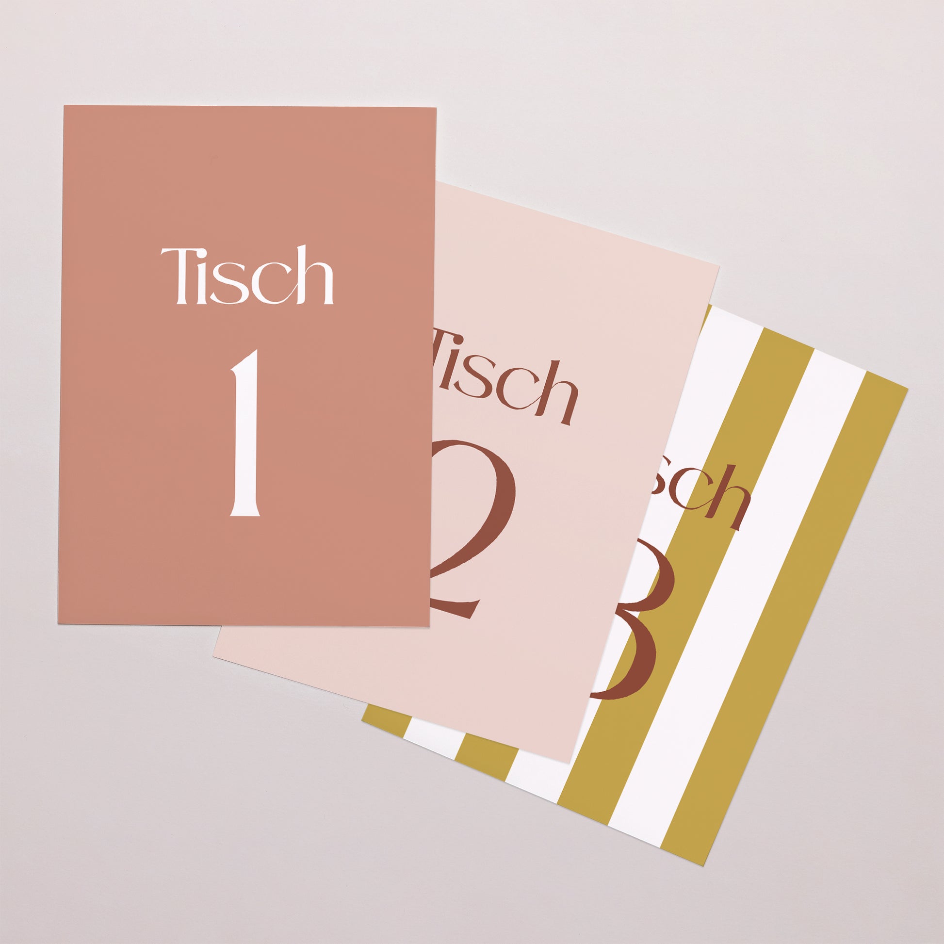 Tischnummern Hochzeit Rechteck Vereinte Linien foto N° 1