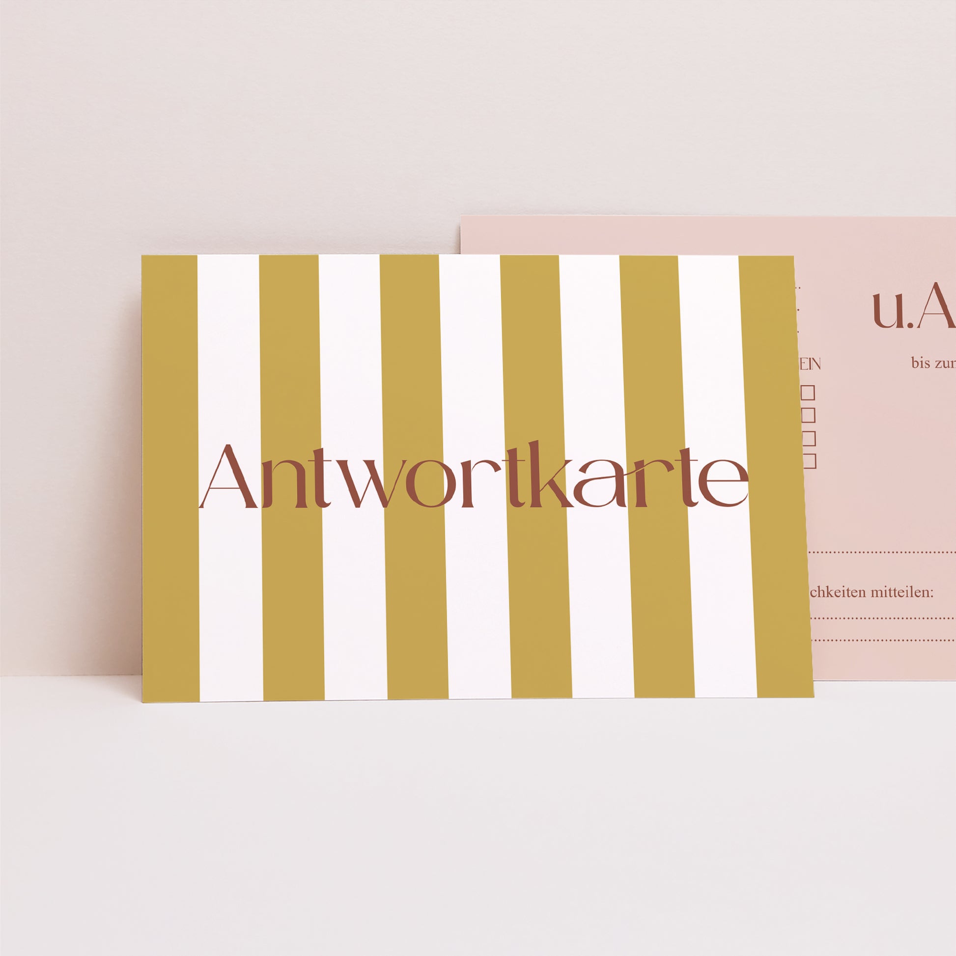 Antwortkarte Hochzeit Landschaft Vereinte Linien foto N° 1